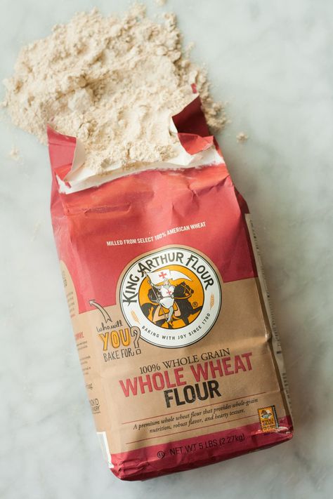 Whole wheat flour adds more nutrition, not to mention nutty and tasty flavor, to baked goods and other flour-based recipes. However, this flour can sometimes make the finished product seem drier and produce a coarser texture than using a more refined all-purpose flour. But that’s actually easy to deal with: here’s the number one thing you should remember when baking with whole wheat flour! When baking with whole wheat flour, let the batter rest and hydrate before baking! Baking With Whole Wheat Flour, Lighter Meals, Wheat Flour Recipes, Baking Techniques, Food Knowledge, Wheat Recipes, Yummy Deserts, Baking Hacks, Whole Grain Flour