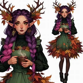 Elf Witch, Autumn Elf, Eladrin Female, Faerie Aesthetic, Elf Drawings, Dnd Elves, Elf Druid, Fashion Drawing Sketches, Autumn Fairy