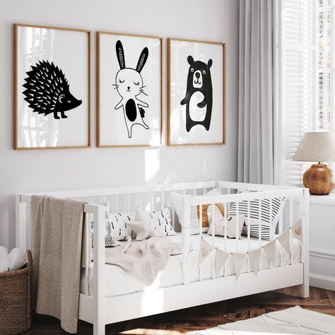 Black and white baby nursery