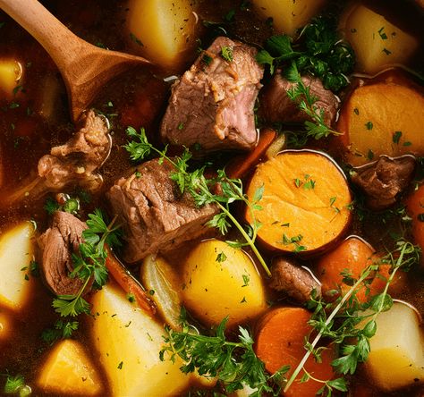 Traditional Irish Stew Recipe - Great Food Ireland Irish Potatoes Recipe Easy, Irish Stew Recipe Traditional, Traditional Irish Stew, Irish Lamb Stew, Irish Stew Recipe, Lamb Stew Recipes, Buttered Cabbage, Lunch Sides, Irish Cuisine