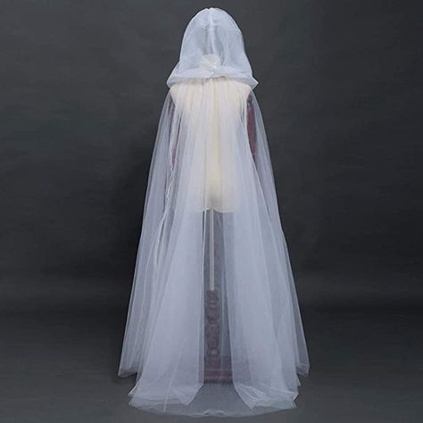 GRACEART Hooded Cape Accessories for Halloween Costume Coat Evil Queen Cosplay Costumes Long Vampire (White): Amazon.de: Toys & Games Evil Queen Cosplay, Queen Cosplay, Cape With Hood, Wizard Costume, Witch Cosplay, Mantilla Veil, Hooded Cape, Victorian Lace, Evil Queen