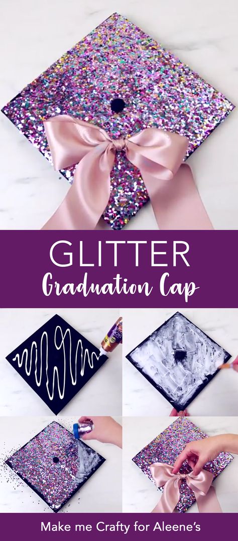 Rhinestone Grad Cap, Glitter Grad Cap, Diy Grad Cap, Disney Graduation Cap, Teacher Graduation Cap, Glitter Graduation Cap, Creative Graduation Caps, Grad Diy, Nurse Graduation Cap