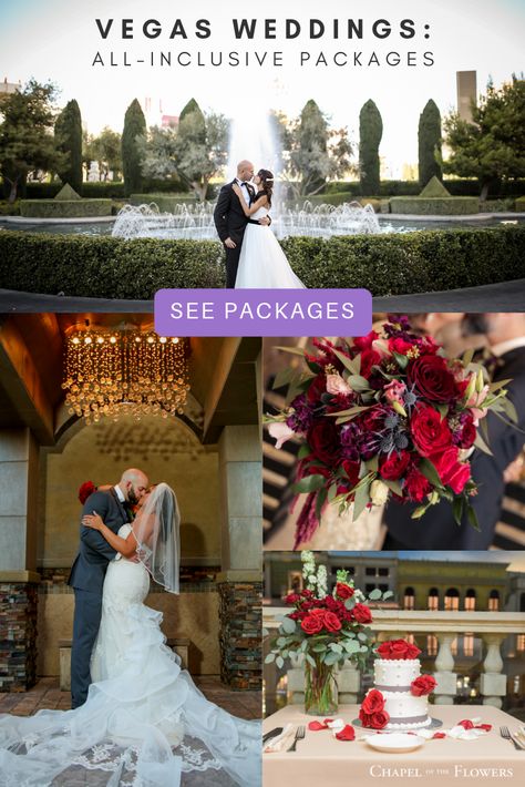 Celebrate your love by getting married in Las Vegas with an all-inclusive wedding package. You'll be surprised how elegant a Vegas wedding can be. Las Vegas Vow Renewal, Las Vegas Wedding Ideas, Elope In Vegas, Vegas Elopement Ideas, Vegas Wedding Ideas, Las Vegas Wedding Reception, Las Vegas Wedding Dresses, Vegas Wedding Reception, Las Vegas Cheap