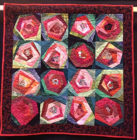 Crazy Roses by Vivien Hamilton | Littlelixie | Flickr Poppies Quilt, Flower Quilt Patterns, Crazy Quilt Blocks, Rose Quilt, Scrappy Quilt Patterns, Flower Quilts, Crazy Patchwork, Scrap Quilt Patterns, Flower Quilt