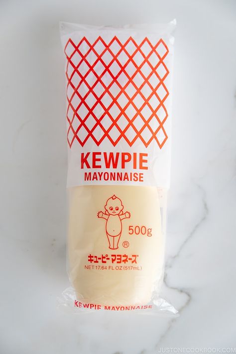 Kewpie Japanese Mayonnaise | Easy Japanese Recipes at JustOneCookbook.com Japanese Mayonnaise Recipe, Mayonnaise Brands, Japanese Mayonnaise, Cookbook Kitchen, Japanese Mayo, Kewpie Mayo, Asian Noodle Dishes, Kewpie Mayonnaise, Wok Recipes