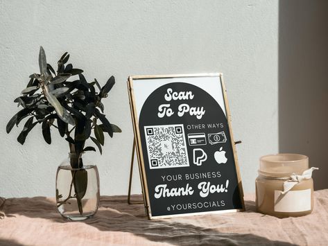 Scan to pay sign on Kenna Creative. Click to shop, Jesus loves you! scan to pay, small business inspiration, vendor booth display ideas, craft show, craft fair, pop up booth ideas, pop up shop, qr code sign, scan to pay template, ways to pay sign Pop Up Booth Ideas, Pop Up Aesthetic, Vendor Booth Display Ideas, Pop Up Booth, Vendor Table Display, Booth Display Ideas, Scan To Pay Sign, Vendor Booth Display, Vendor Table