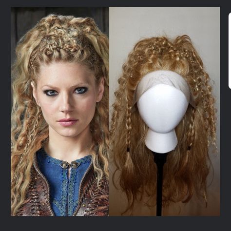 Synthetic lace frontblonde Lagertha wig Lagertha Wig, Multiple Braids, Viking Cosplay, Aesthetic Styles, Everyday Hair, Viking Hair, Blonde Braids, Beautiful Wigs, Costume Wigs