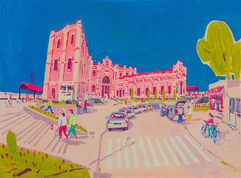 Limited Color Palette Art, Color Palette Art, Limited Color Palette, Palette Art, Gold Medal, Railway Station, Art Inspo, Color Palette, Paintings