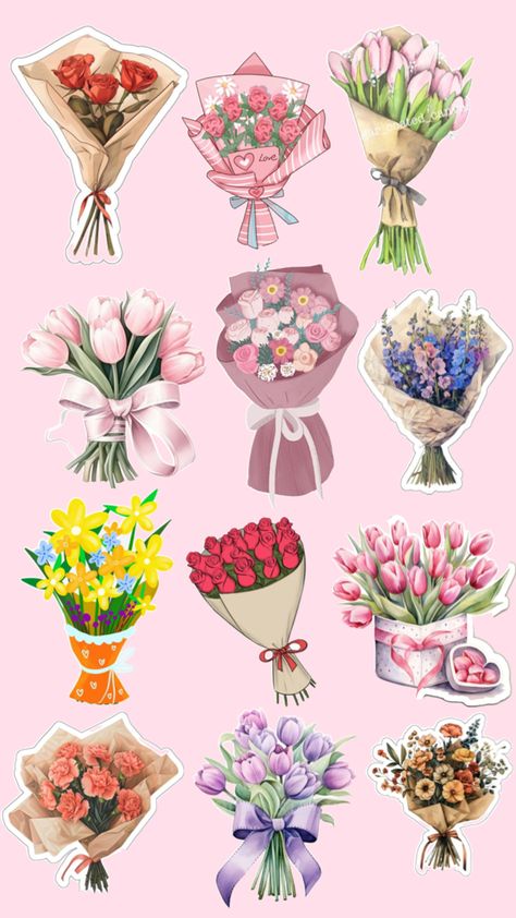 Flowers stickers free prints Vintage Flowers Stickers Free Printable, Pink Design For Scrapbook, Korean Stickers Aesthetic Printable, Stickers Printable Flowers, Floral Stickers Free Printable, Stickers For Journal Free Printables, Print Stickers Free Printable, Aesthetic Stickers Flowers, Flowers For Collage