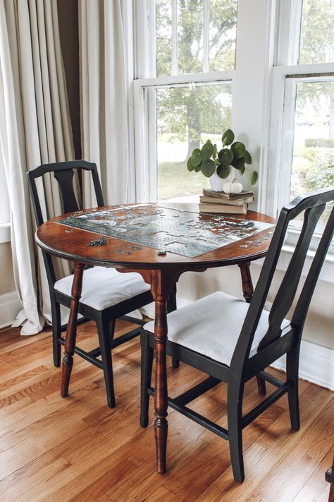 Game Table And Chairs, Small Table And Chairs, Dream Birthday, Puzzle Table, Game Table, Natural Home Decor, Fall Home, Formal Living Rooms, Front Room