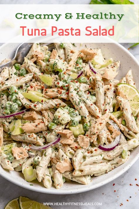 Avocado Yogurt, Tuna Pasta Salad Recipes, Creamy Tuna Pasta, Tuna Pasta Salad, What Is Healthy Food, Tuna Salad Pasta, Healthy Tuna, Healthy Food Habits, Healthy Food Menu