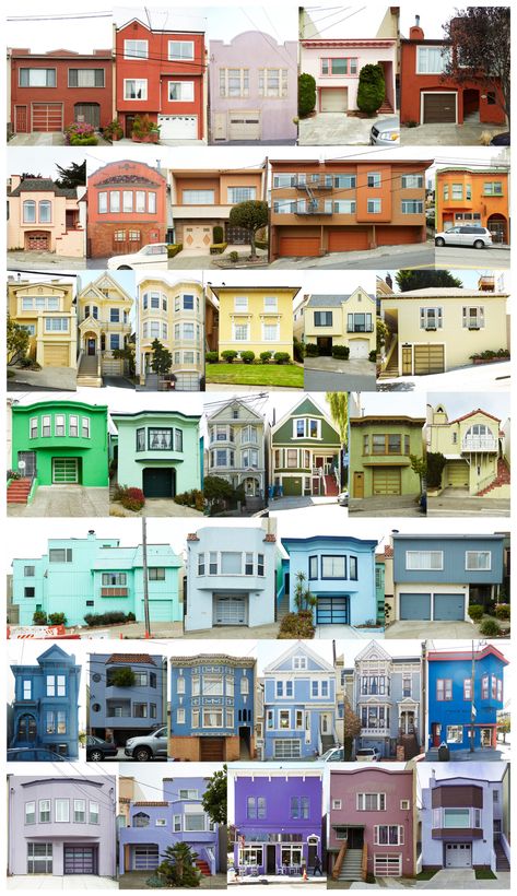 Have a wonderful Pride weekend everyone! To get in the spirit, here are some San Francisco houses organized into some serious ROYGBIV glory. Cheers to living in such a colorful city. And speaking of… Pride Weekend, Houses Architecture, San Francisco Houses, Living In San Francisco, Painted Ladies, San Francisco City, San Francisco Travel, California Dreamin', San Fran