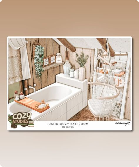 Sims 4 Bathroom CC: Rustic Cozy Bathroom CC by Moniamay72 Sims 4 Rustic Cc Furniture, Sims 4 Cozy Furniture Cc, Sims 4 Boat Cc, Cc Bathroom Sims 4, Cozy Sims 4 Cc, Sims 4 Cc Rustic, Sims 4 Rustic Cc, The Sims 4 Bathroom Cc, Sims 4 Cc Bathroom Clutter