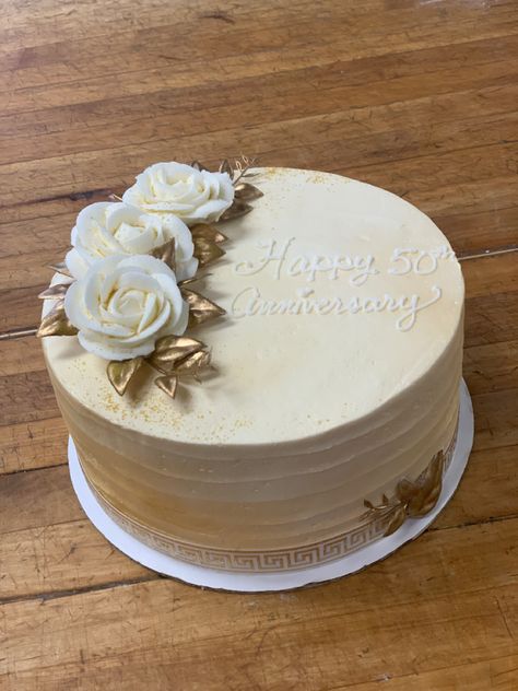 Simple 50th Wedding Anniversary Cakes, Small 50th Anniversary Cakes, Small Wedding Anniversary Cake, 50th Anniversary Cake Ideas Simple, 50 Anniversary Cake Ideas, 50th Anniversary Cakes Simple, 50th Anniversary Cakes Gold, Elegant Anniversary Cakes, 50 Wedding Anniversary Cake