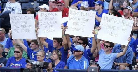 Hunter Pence, Baseball Signs, Baseball Humor, Sports Signs, Baseball Boys, Fan Signs, Cute Signs, Baseball Game, Baseball Games