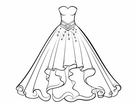 illustration of Wedding dress coloring fun Free Wedding Dress, Relaxing Time, Free Wedding, Chic Accessories, Free Kids, Beauty Essentials, Printable Coloring Pages, Printable Coloring, Look On