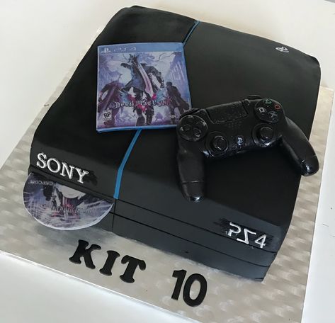 Playstation Birthday, Las Vegas Desserts, Ps4 Cake, Playstation Party, Playstation Cake, Las Vegas Cake, Video Game Cakes, Cake Kids, 3d Cakes