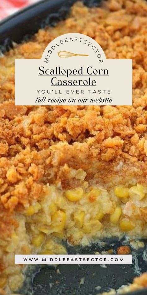 Elevate your side dish game with our Scalloped Corn Casserole—a comforting and flavorful creation that's bound to steal the spotlight at any meal. Layers of sweet corn, creamy goodness, and a golden, cheesy crust come together in this irresistible casserole. Whether it's a holiday feast or a simple family dinner, this dish transforms corn into a culinary masterpiece, leaving taste buds in awe. Scalloped Corn Casserole Southern Living, Corn Casserole With Ritz Cracker Topping, Nantucket Corn Casserole, Corn Casserole No Eggs, Corn Casserole With Noodles, Southern Corn Casserole Thanksgiving, Corn Casserole With Sour Cream, Corn Casserole With Frozen Corn, Corn Casserole Ritz Crackers Recipe