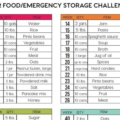 Dry Food Storage Ideas, Homestead Wife, Food Supply List, Emergency Storage, Canned Spaghetti Sauce, Emergency Food Storage, Emergency Food Supply, Weekly Grocery, Canned Meat