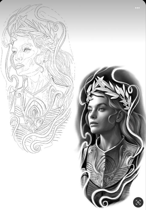 Realistic Stencil Tattoo, Greek Tattoo Stencil, Black And Grey Realism Tattoo Design, Realistic Tattoo Stencil, Realism Stencil, Realism Tattoo Stencil, Medusa Tattoo Stencil, Realism Tattoo Design, Tato Realis