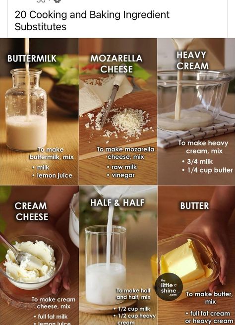 Diy Heavy Cream, Homemade Heavy Cream, Cooking Substitutions, Homemade Cookbook, Homemade Sauce Recipes, Baking Hacks, Culinary Techniques, Baking Substitutes, Easy Cheesecake Recipes