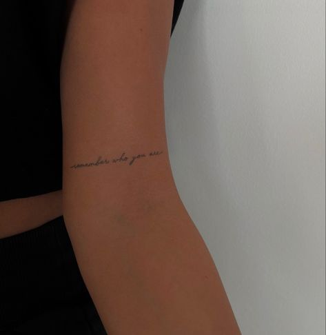 Feel Deeply Tattoo, You’re Beautiful Tattoo, Words Tattoos For Women On Arm, Dainty Saying Tattoos, Fine Line Quote Tattoos For Women, Time Will Heal Tattoo, Fine Line Word Tattoo Arm, Best Tattoo Spots For Women, Meaningful Dainty Tattoos