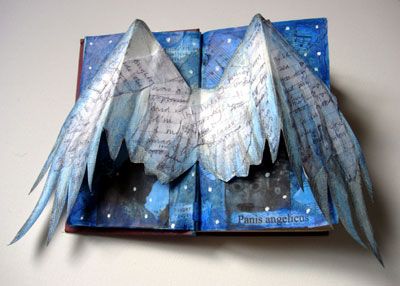 Origami Book, Kunstjournal Inspiration, Altered Book Journal, Paper Wings, Altered Book Art, Book Sculpture, Sketchbook Pages, Arte Sketchbook, Art Journal Pages