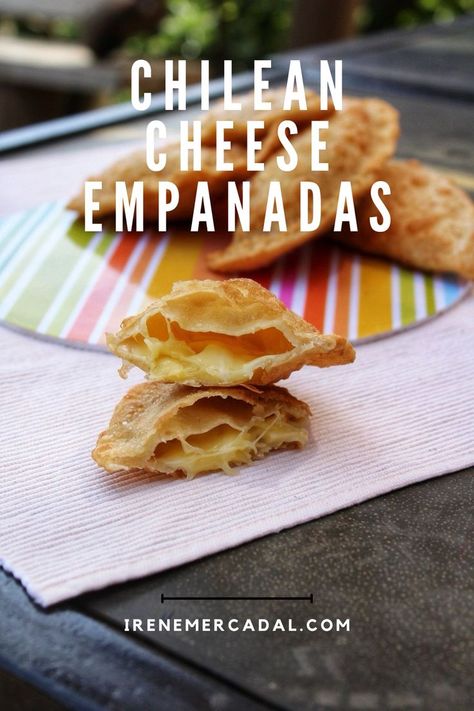 Fried cheese empanadas are a delicious and typical delight of Chilean cuisine, and they are very easy and quick to prepare. Vegetarian Empanadas, Cheese Empanadas, Fried Cheese, Chile Recipes, Chilean Recipes, Cheese Fries, Latin Food, Melted Cheese, Dough