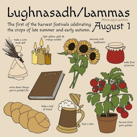 How To Celebrate Lughnasadh, Lammas Crafts For Kids, Lammas Simmer Pot, Lammas Lughnasadh Simmer Pot, Lugnasad Celebration, Lammas Altar Ideas, Lammas Lughnasadh Altar, Lammas Activities, Lammas Traditions