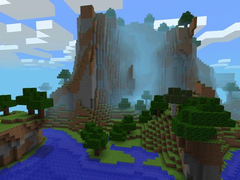 Cliff Seed For Minecraft Pe. View Minecraft Pe High Mountain Cliffs Minecraft Pe High Mountain Minecraft Mountain Seed, Mountains Minecraft, Houses In The Mountains, Minecraft Mountain, Minecraft Seeds, High Mountain, Minecraft House, Minecraft Pe, Mountain Homes