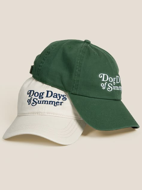 New Arrivals by Dog Threads + DCS | Dog Clothes | Good Thomas Baseball Hat Product Photography, Hat Design Ideas, Hat Packaging, Cap Inspiration, Dog Days Of Summer, Embroidered Dog, Denim Cap, Dog Day, Embroidered Hat