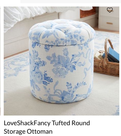 Fancy Pottery, Loveshack Fancy, Round Storage Ottoman, Round Of Applause, Teen Shopping, Round Storage, Williams Sonoma Home, Pottery Barn Teen, Indoor Air