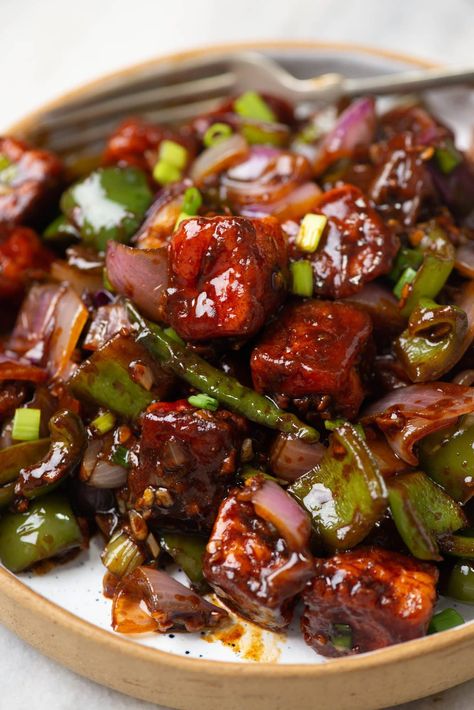 Chilli Paneer - The flavours of kitchen Chili Paneer, Paneer Pulao, Chinese Appetizers, Chilli Paneer, Chilli Chicken, Stir Fry Sauce, Paneer Recipes, Pakistani Food, Chilli Sauce