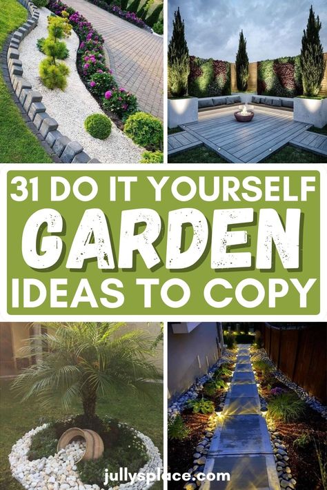 DIY Garden Decor Ideas, garden ideas, backyard ideas Garden Ideas Budget Backyard, Diy Garden Ideas, Budget Landscaping, Small Yard Landscaping, Cheap Backyard, Grow Food, Easy Backyard, Backyard Inspiration, Patio Landscaping