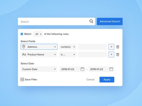 Advanced Search by Dilem Akıner Akışık Search Ui, Ui Design Dashboard, Web Design Mobile, Ui Design Website, Web Ui Design, App Design Inspiration, Dashboard Design, Web Inspiration, Ui Design Inspiration