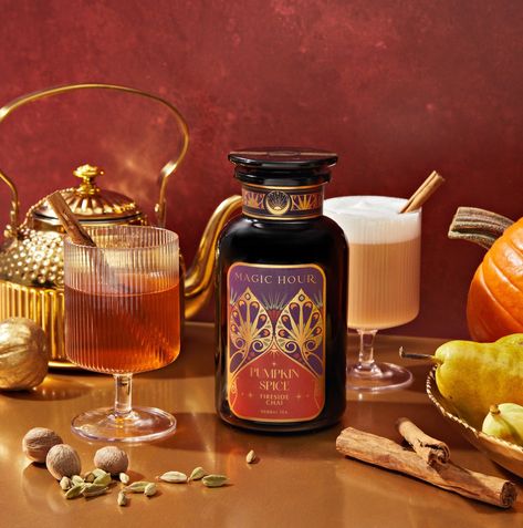 Wellness Teas | Tea for Wellness | Magic Hour Pumpkin Spice Tea, Black Tea Blends, Orange Peels, Sampler Box, Spice Tea, Rooibos Tea, Latte Recipe, Magic Hour, Brings Joy