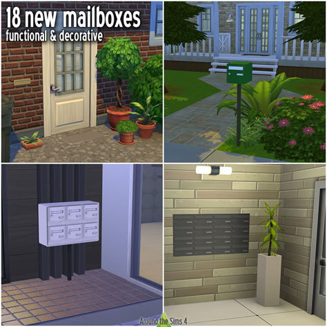 Around the Sims 4 | Custom Content Download | Mailbox - functional and decorative The Sims 4 Free Cc, Sims 4 Free Cc, Around The Sims 4, Build A Pc, Custom Mailboxes, Sims Free Play, The Sims 4 Packs, Sims 4 Cc Folder, Sims 4 House Design