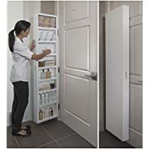 Slim Behind The Door Storage, Organize Products, Behind Door Storage, No Pantry Solutions, Storage Apartment, Dorm Supplies, Dorm Storage, Space Storage, Small Space Organization