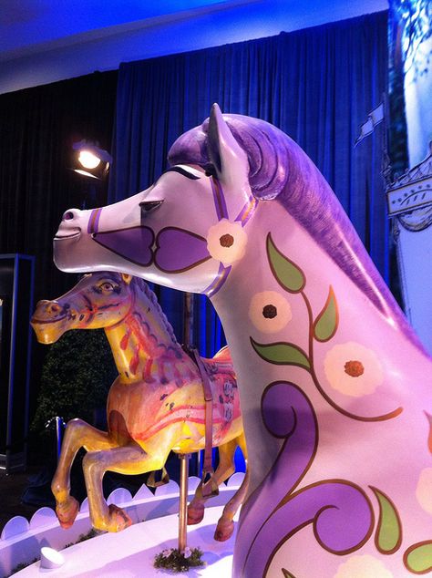 D23 EXPO 2013: Mary Poppins 50th Anniversary | Flickr - Photo Sharing! Original carousel horses f Mary Poppins Carousel Horse, Disney Stamps, Mary Poppins Party, Carousel Animals, Nursery Planning, Daily Doodle, Horse Costumes, Rocking Horses, Disney Dreams