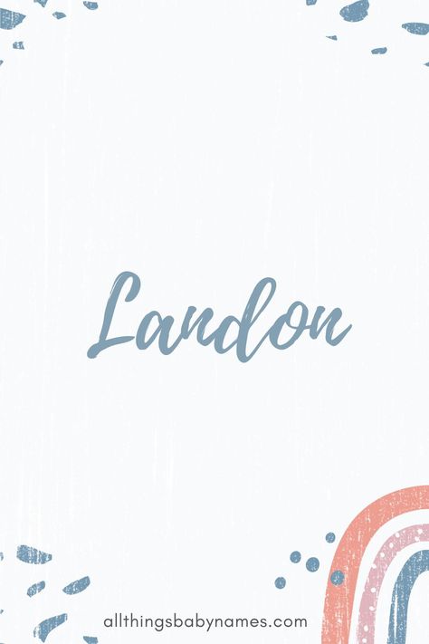 The name Landon is a boy’s name meaning “long hill” and is of English origin. Charles Name Meaning, Swahili Names, French Boys Names, English Boy Names, Uncommon Baby Boy Names, Boy Middle Names, Boy Name Meanings, Baby Name Meaning