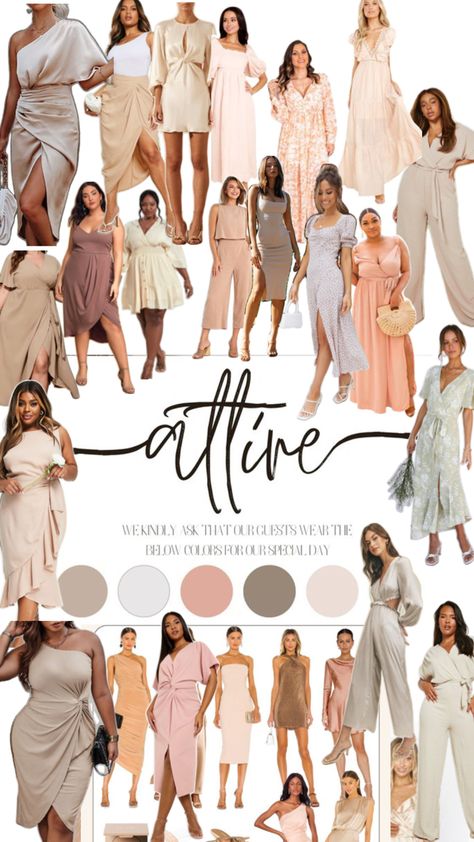 Neutral Wedding Attire, Wedding Guest Guide, Semi Formal Dress Code, Semi Formal Wedding Attire, Formal Wedding Guest Attire, Neutral Wedding Guest Dresses, Lace Dress Classy, Formal Wedding Attire, Neutral Dress