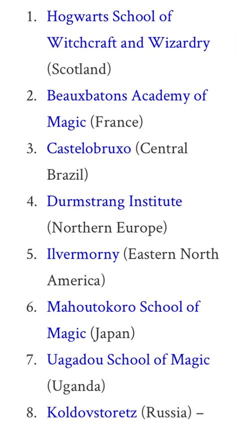 Prestigious Wizarding Schools (we only know 8/11 so far) Magic School Names Ideas, Magic School Classes, Magic School Names, Magical School Aesthetic, Magic School Aesthetic, Wizard Names, School Names Ideas, Hogwarts Script, American Wizarding School