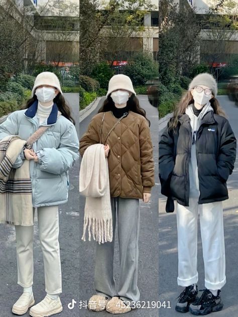 Cold Winter Outfits Japan, Japan Winter Outfit Cold Weather, South Korean Winter Outfits, Korea Winter Fashion Seoul, Korea In November Outfit, Douyin Winter Fashion, Outfit Winter Japan, South Korea Winter Outfit, Winter Outfits In Japan