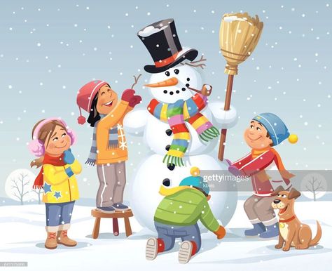 christmas cartoon characters illustrations Snowman Illustration, Christmas Cartoon Characters, Cartoon Snowman, Building A Snowman, Cartoon Christmas Tree, Holiday Cartoon, Xmas Wallpaper, Christmas Cartoon, Build A Snowman