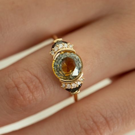 Inexpensive Jewelry, Elegant Jewellery, Ring Inspo, Sapphire Engagement Ring, Cheap Jewelry, Black Diamonds, Summer Maxi, Fire And Ice, Ring Ideas