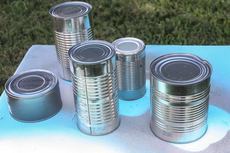 Tin Can Pumpkin project using random empty tin cans! Definitely a must try. Best Halloween Decorations, Easy Halloween Craft, Can Pumpkin, Pumpkins Diy, Fall Crafting, Jack O Lantern Faces, Pumpkin Projects, Easy Halloween Crafts, Diy Halloween Projects