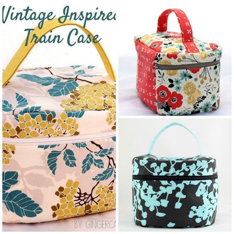 Train Case Pattern, Practical Travel Bag, Sew And Sell, Sew Bag, Diy Sy, Sewing Bags, Modern Bag, Bag Sewing, Sewing Purses