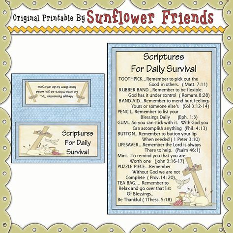 Daily Scripture Survival Kit Friends Clipart, Volunteer Appreciation, Survival Kits, Hold Hands, Daily Scripture, Craft Bags, Survival Prepping, Friend Christmas, Survival Tips