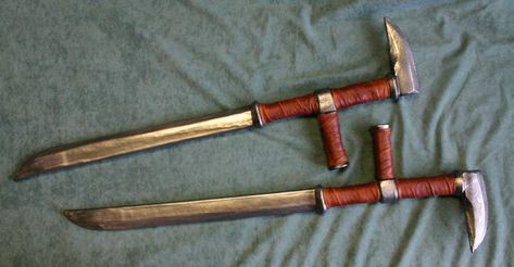 tonfas Tonfa Baton Design, Tonfa Blade, Apocalypse Survival, Cool Swords, Armor Concept, Damascus Steel, Axes, Tactical Gear, Larp