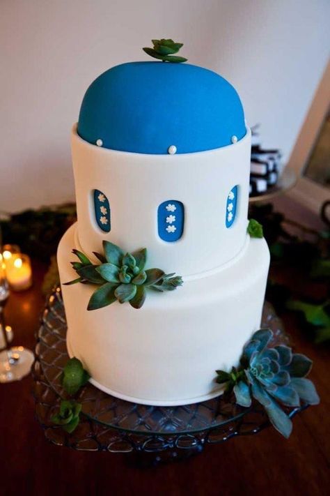 We create the perfect santorini wedding cakes or confection for your event. We take care of the slightest detail to make sure that we will please you. Santorini Party, Greek Cake, Island Cake, Love Cake Topper, Mediterranean Wedding, Groom Wedding Cakes, Rustic Cake Toppers, Themed Wedding Cakes, Indian Wedding Cakes